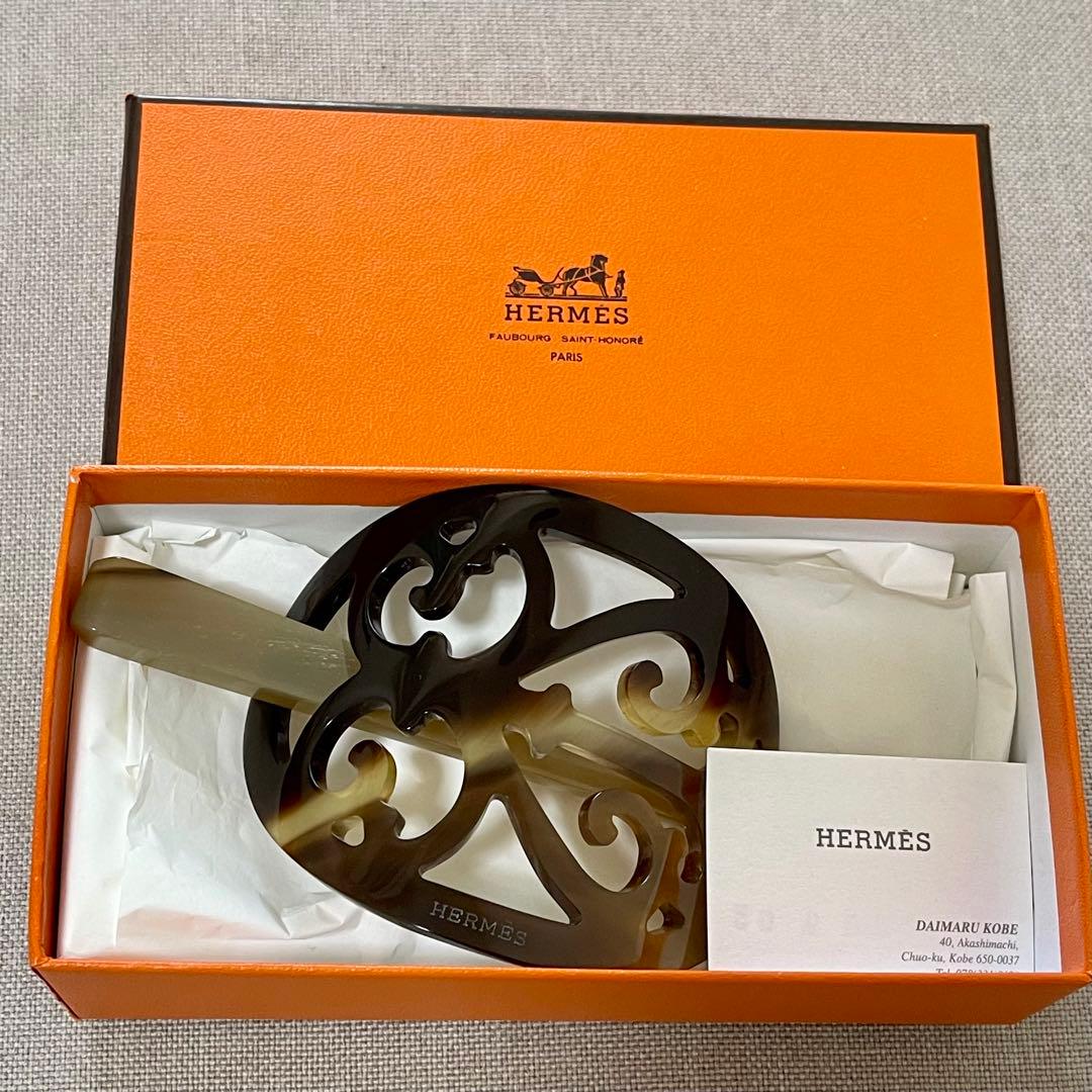 特価！ロカイユ バッファローホーン髪飾り　ヘアアクセ エルメス