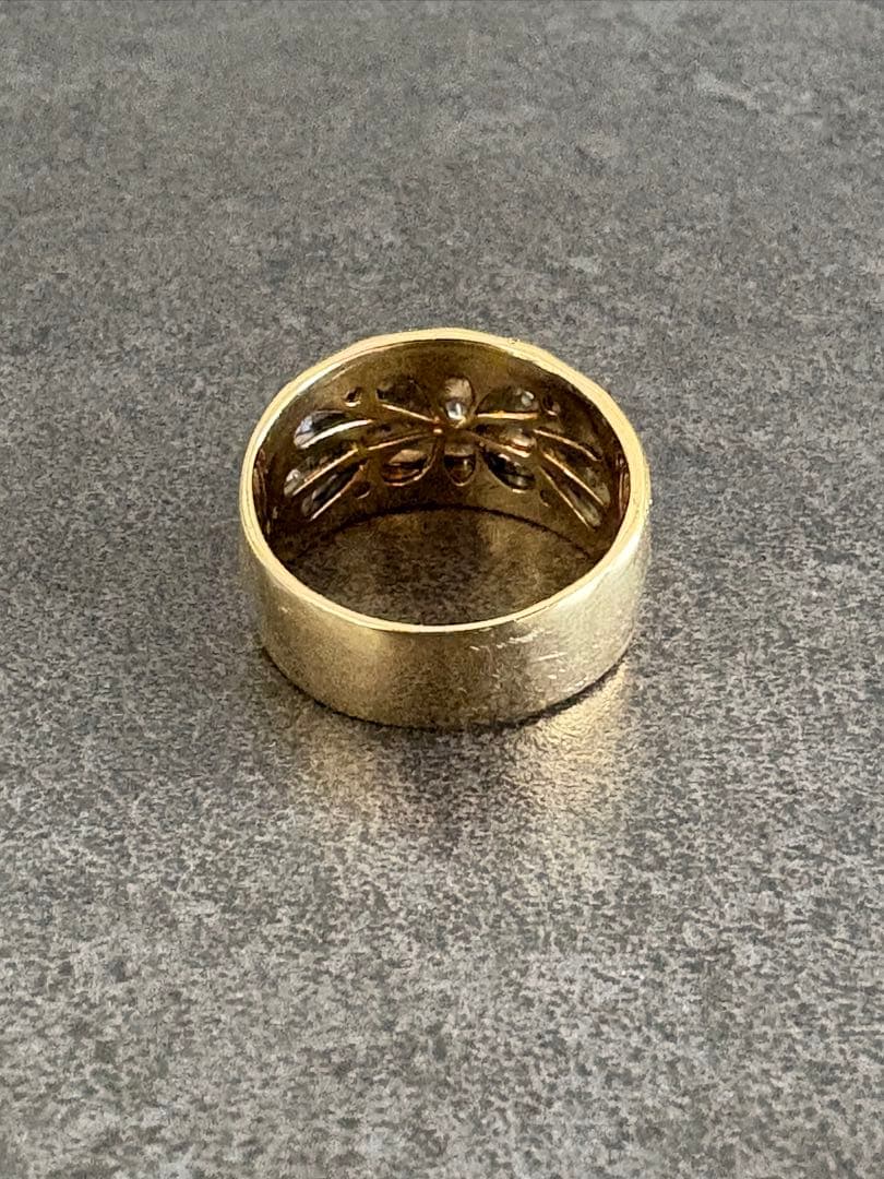 【coco】K18プラチナpt900ダイヤリング 13.5gメンズ指輪