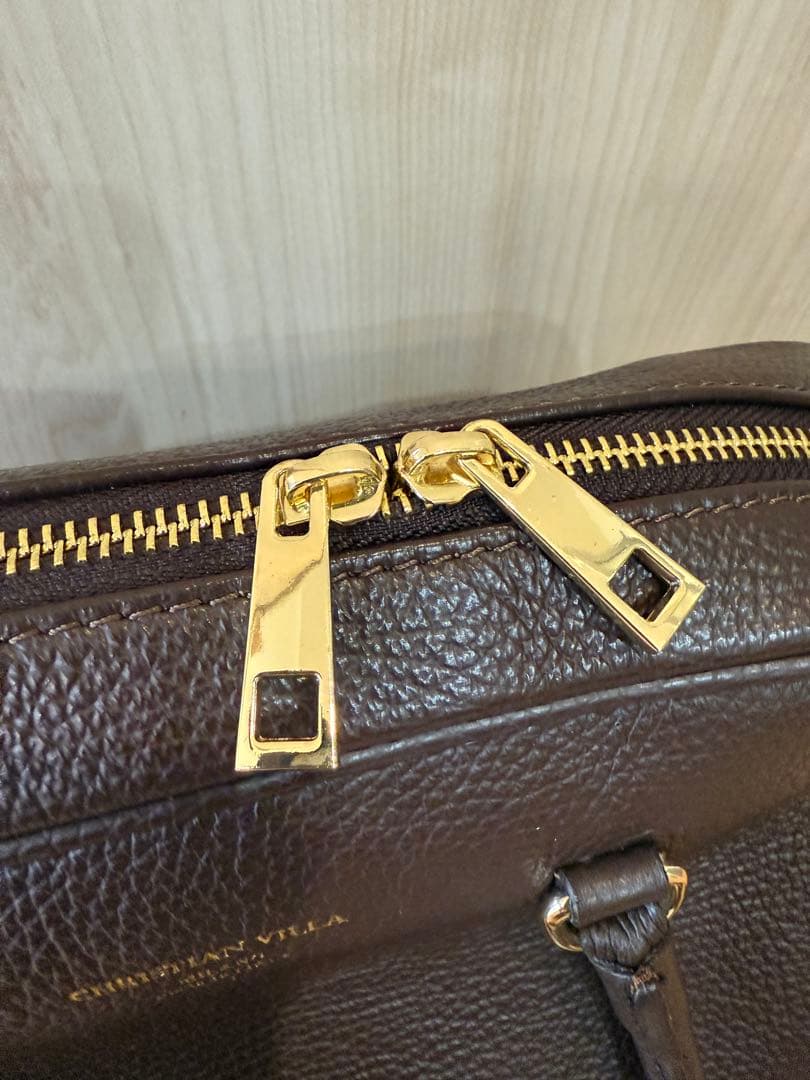 クリスチャンヴィラ　ボストンバッグ　ブラウン　ダークブラウン　ショルダーバッグ