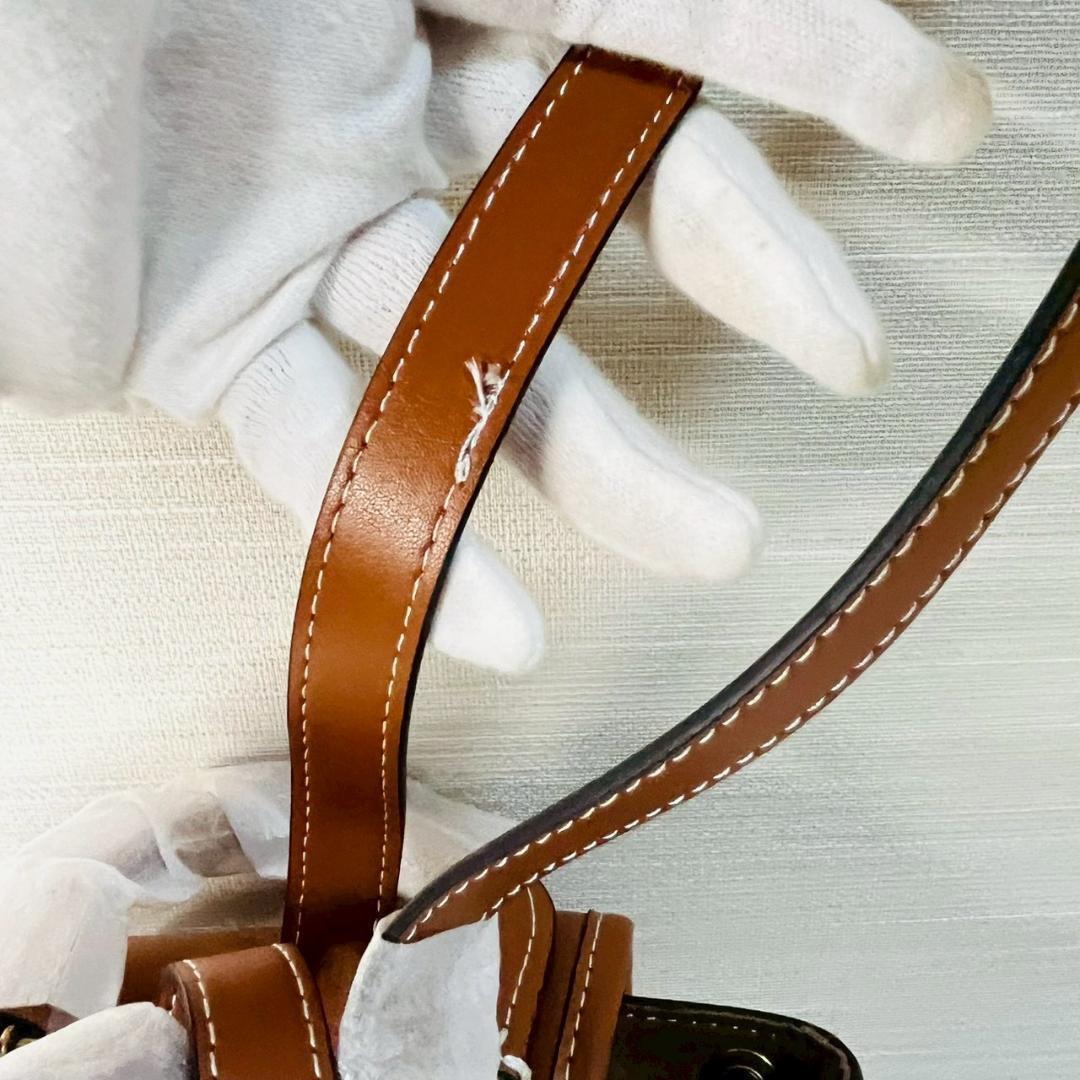 【新品 未使用】COACH ロゴ入りリュック バックパック 茶 白 コーチ