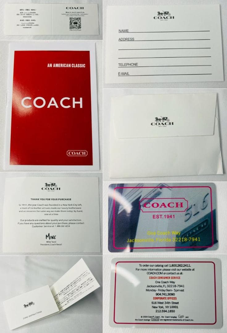 【新品 未使用】COACH ロゴ入りリュック バックパック 茶 白 コーチ