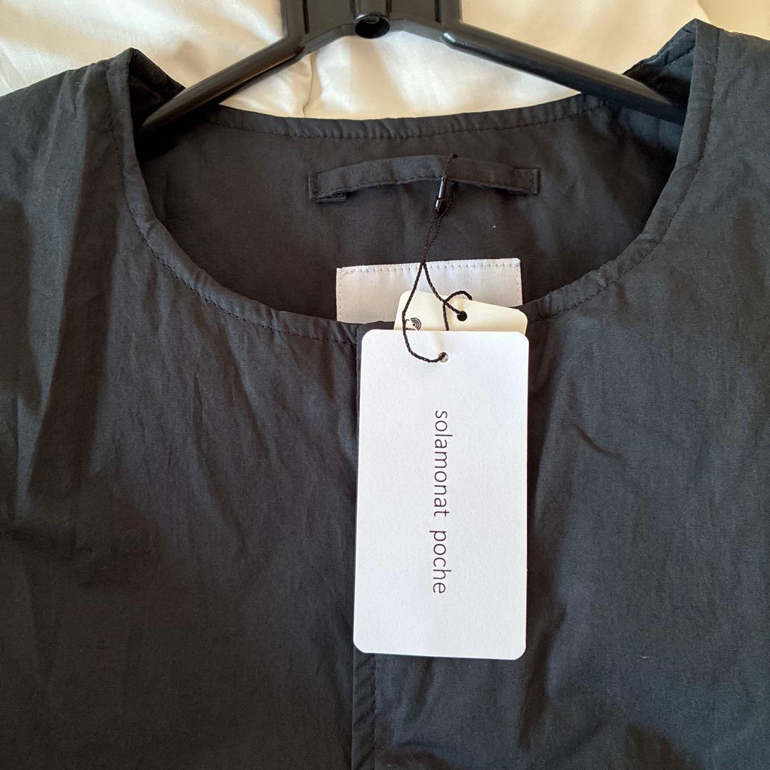 【未使用タグ付き】ソラモナポッシェ　ガスコート　ロング　ダウンジャケット　黒