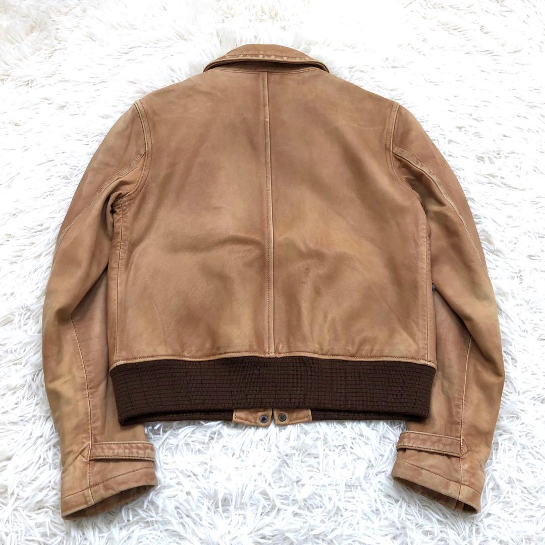 【入手困難】激レア ラルフローレン レザー ライダースジャケット　ロゴプレート