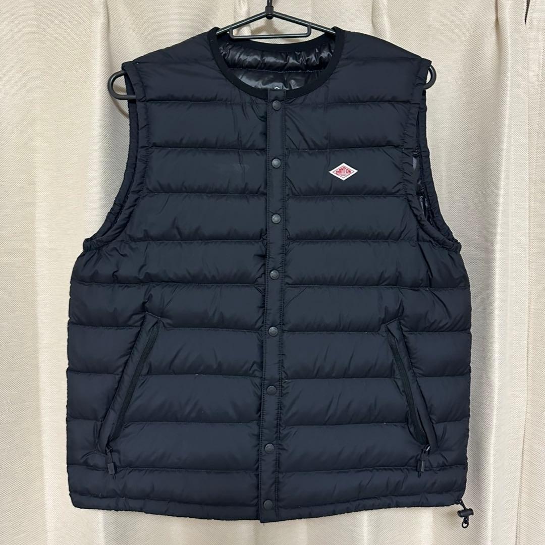 ダントン クルーネックインナーダウンベスト ブラック