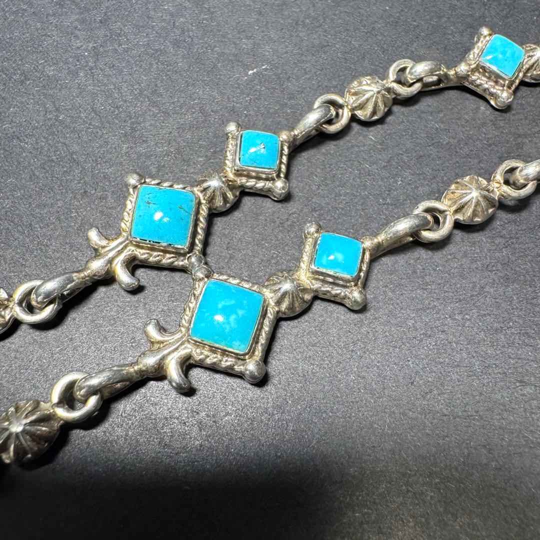 NAVAJO インディアンジュエリー R.B ネックレス ターコイズ 925