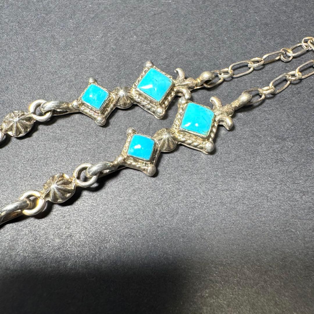 NAVAJO インディアンジュエリー R.B ネックレス ターコイズ 925