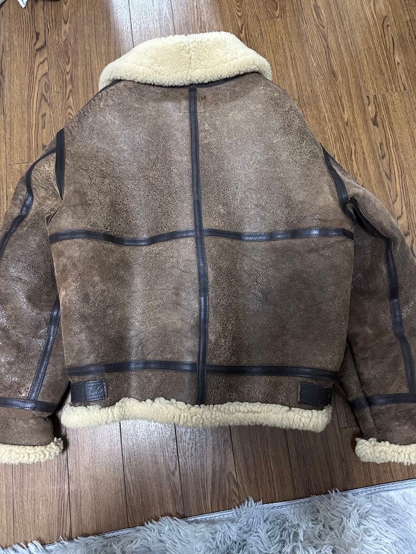 専用XL AVIREX B-3 リアルムートン フライトジャケット ボンバー