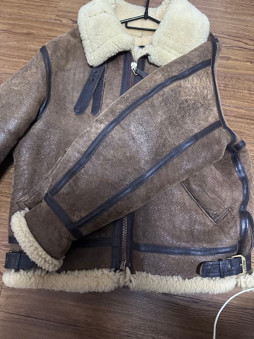 専用XL AVIREX B-3 リアルムートン フライトジャケット ボンバー