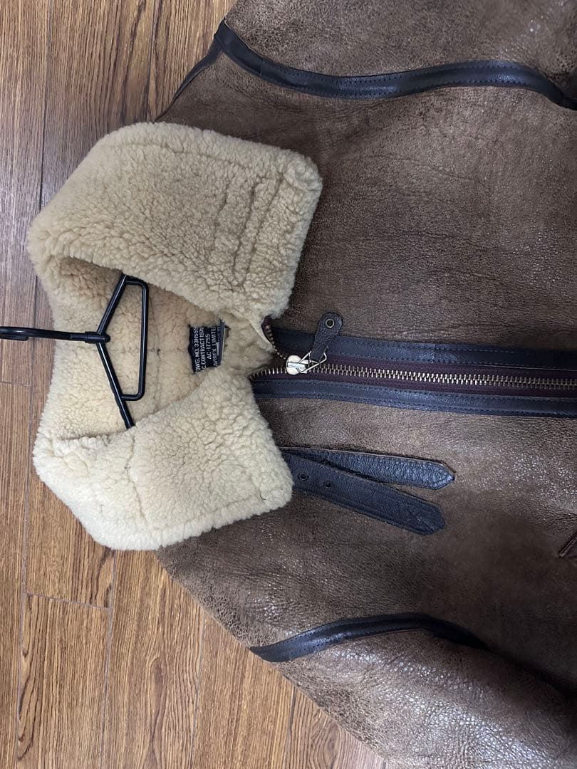 専用XL AVIREX B-3 リアルムートン フライトジャケット ボンバー