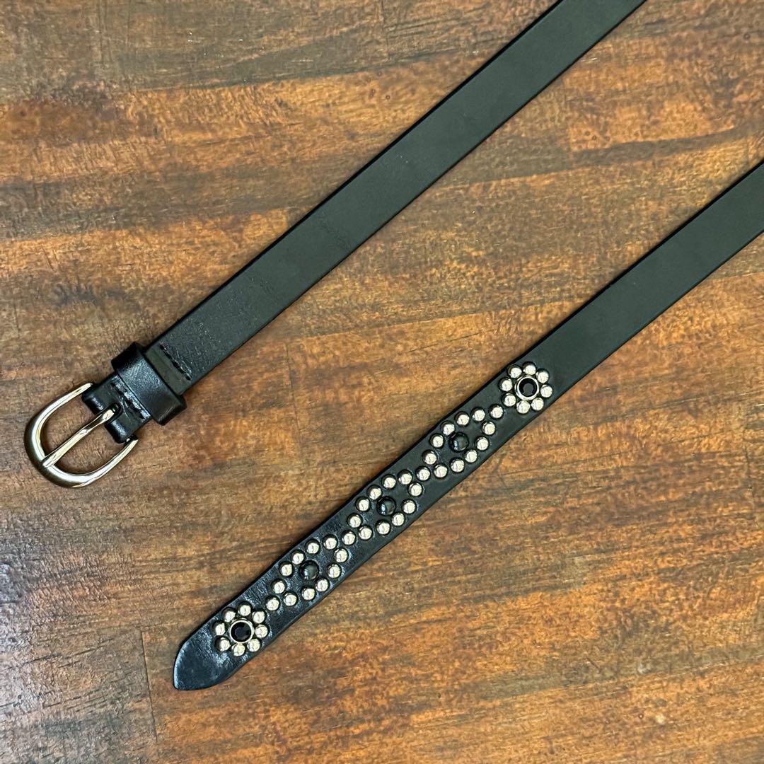 スタッズナローベルトフラワーチェーン18mm