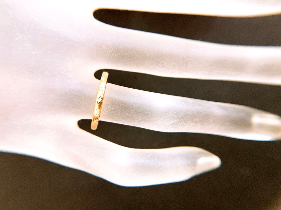 約2g✨VENDOME AOYAMA❗️k18YG 星留め　ダイヤモンドリング