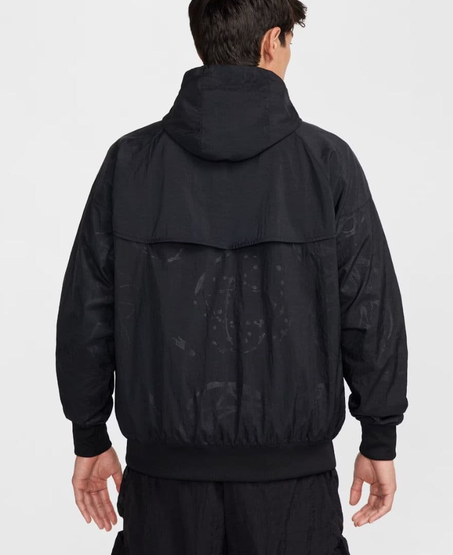 美品◆NIKE◆ジャパンモデル ナイロンウーブンジャケット◆S(M)ブラック