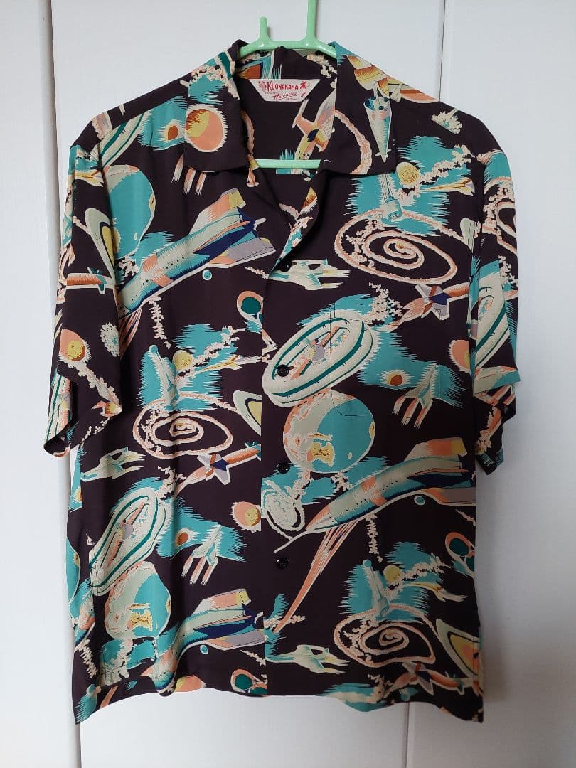 ☆美品☆　SUNSURF　サンサーフ　ロケット　スペース　アロハシャツ　M