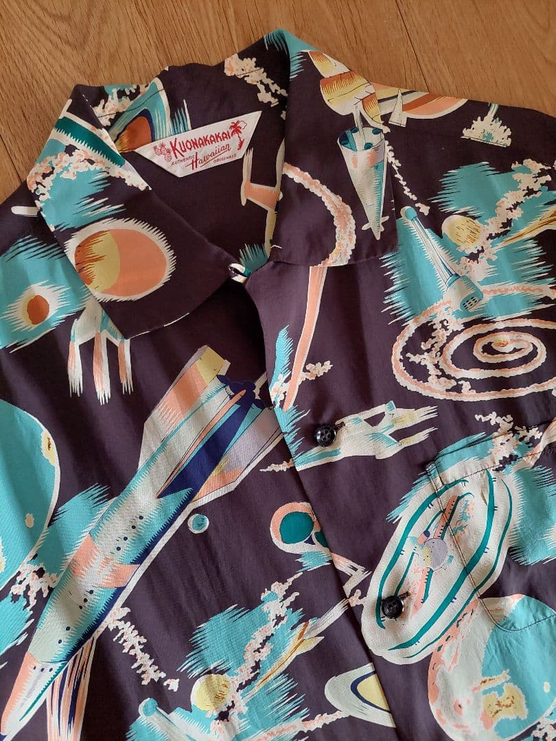☆美品☆　SUNSURF　サンサーフ　ロケット　スペース　アロハシャツ　M