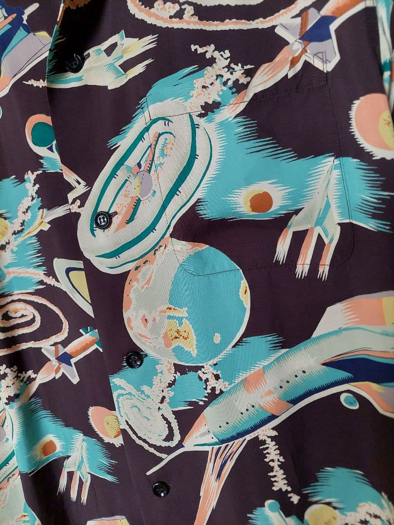 ☆美品☆　SUNSURF　サンサーフ　ロケット　スペース　アロハシャツ　M