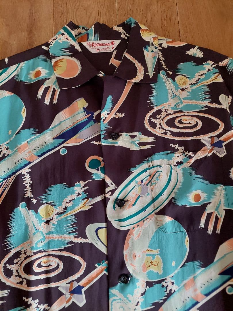 ☆美品☆　SUNSURF　サンサーフ　ロケット　スペース　アロハシャツ　M