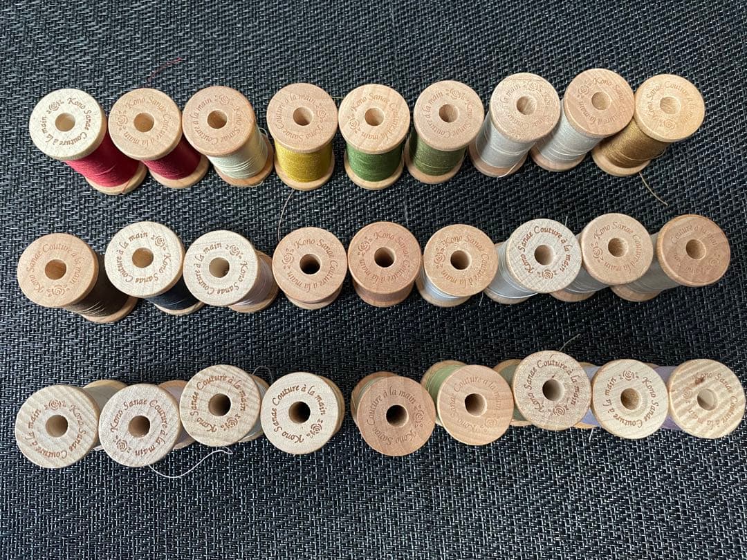 こうの早苗 カルトナージュBox　使用中の糸27個のセット