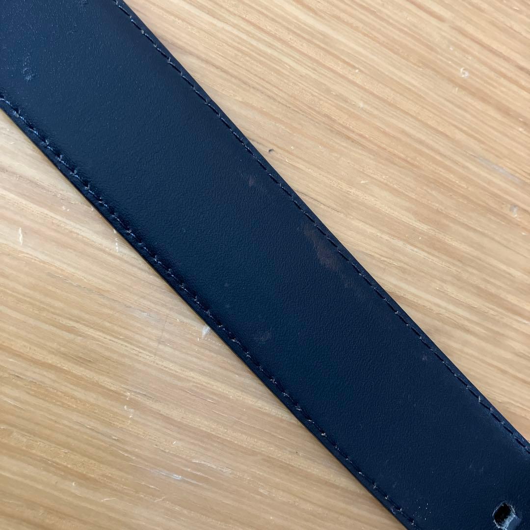 ルイ・ヴィトン ブラックレザーベルト ゴールドバックル