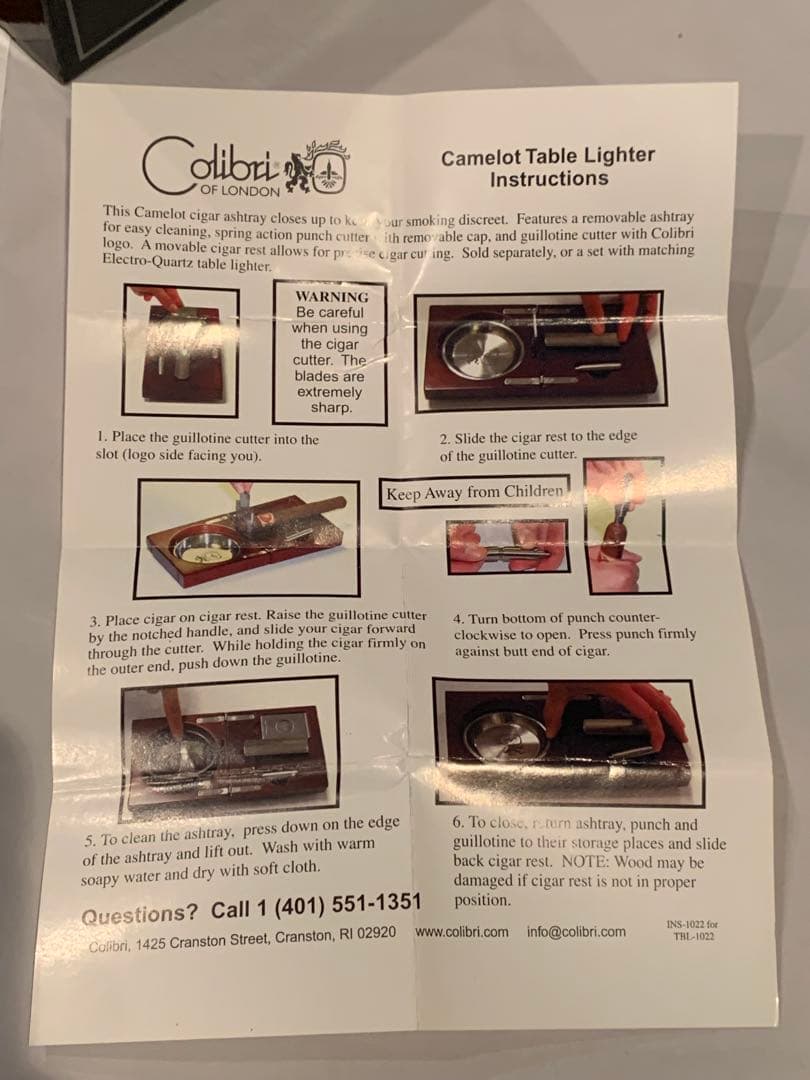 Colibri コリブリ 葉巻用灰皿 卓上ライターセット　シガーカッター