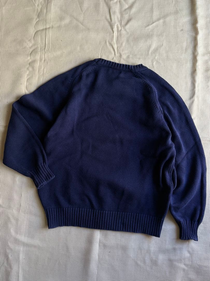 トップス made in usa lands'end cotton knit navy