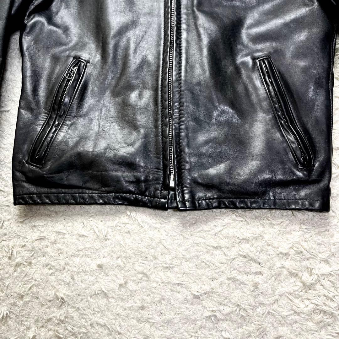 美品/2way/ライナー✨ショット シングルライダース レザージャケット 141