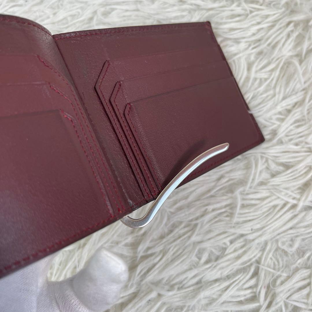 美品 Cartier カルティエ マスト ドゥ マネークリップ 二つ折り 希少黒