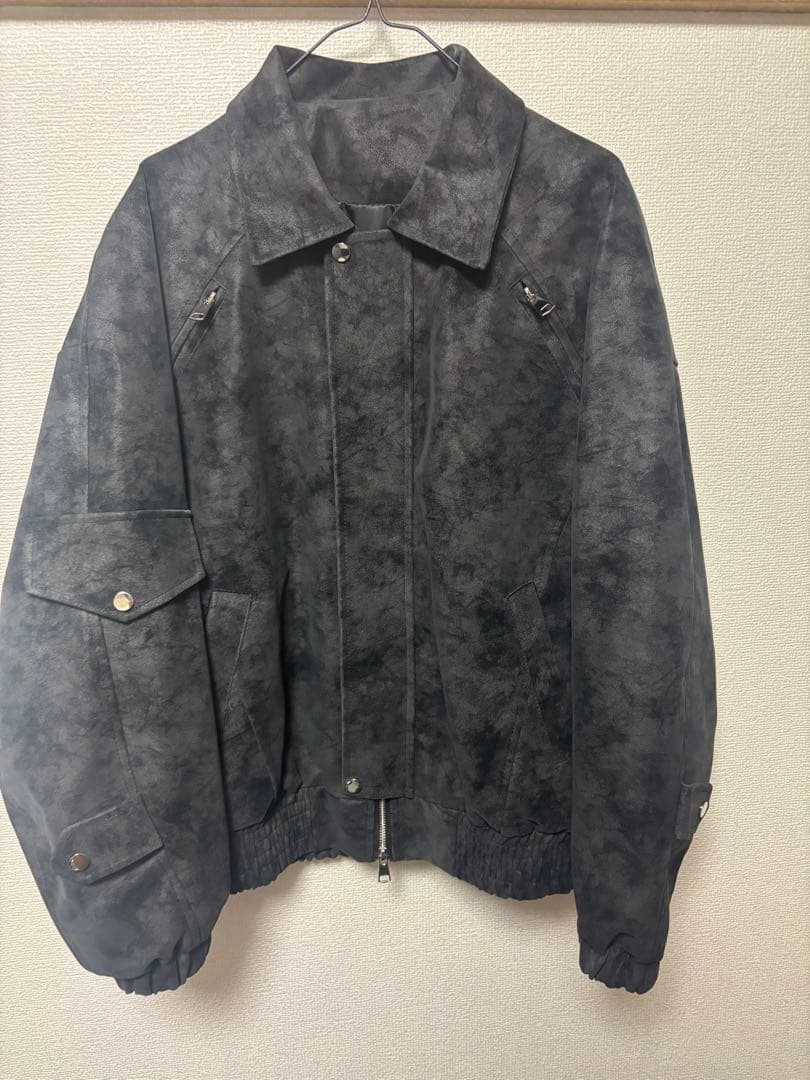 YOLO ブラック　ウォッシュ加工ジャケット