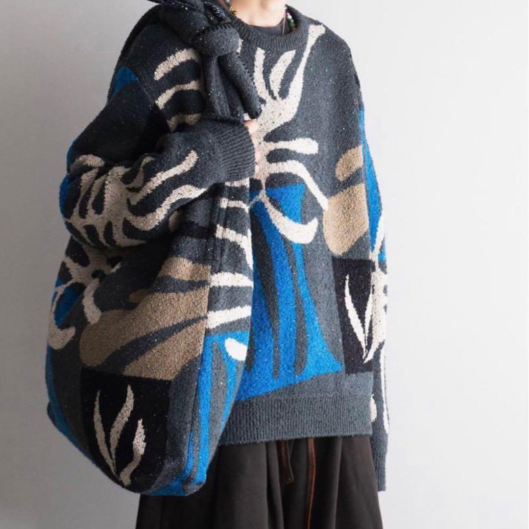 KHOKI コッキ Intarsia-knit bag