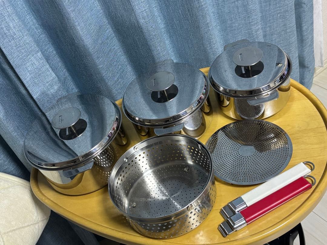 クリステル 深鍋 16/18/20cm 蓋付き 10点セット（内ハンドル2本）