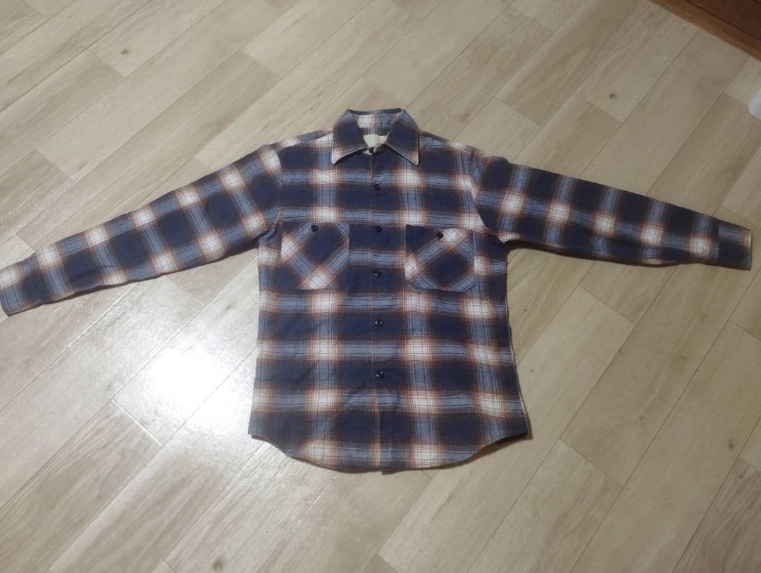 Sears オンブレチェック　プリントネルシャツ　カート　コバーン