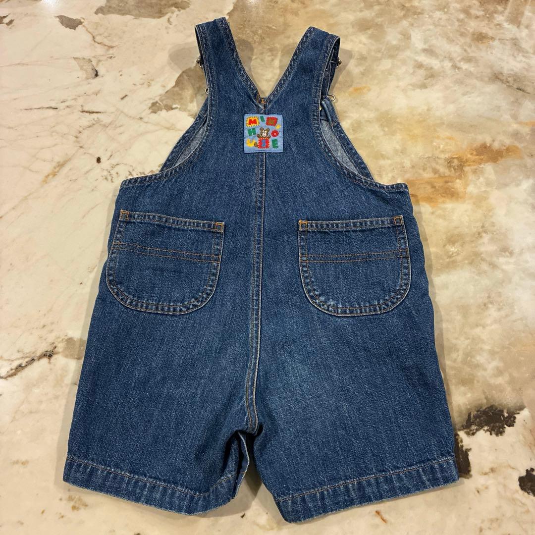 オールドミキハウス　オーバーオール　くま　ロゴ　90 100 ホットビスケッツ