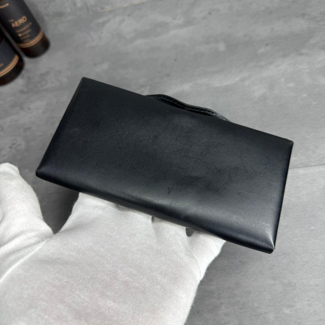 ten-to-sen usuha long ギボシ留め 長財布 本革 ブラック