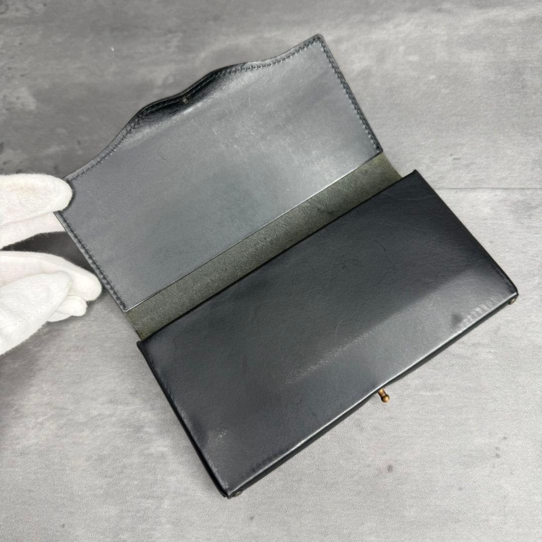 ten-to-sen usuha long ギボシ留め 長財布 本革 ブラック