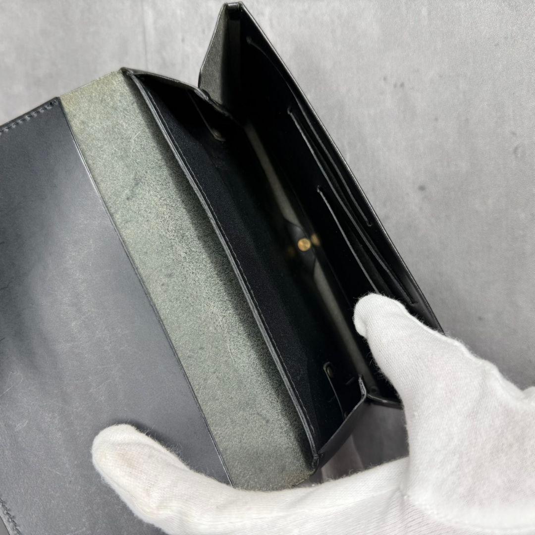 ten-to-sen usuha long ギボシ留め 長財布 本革 ブラック