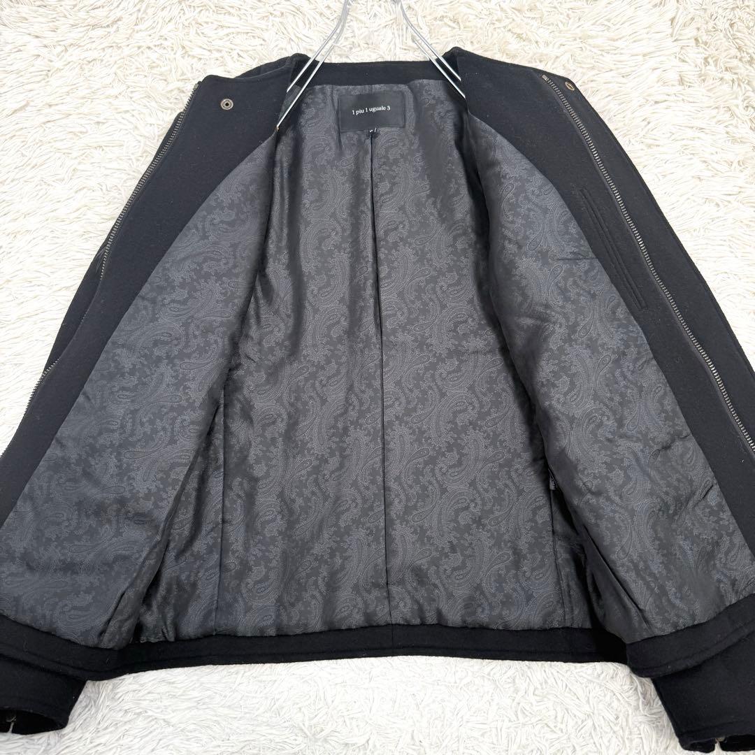 【激レア】ウノピュウノウグァーレトレ アーム刺繍ロゴ ノーカラー ブルゾン