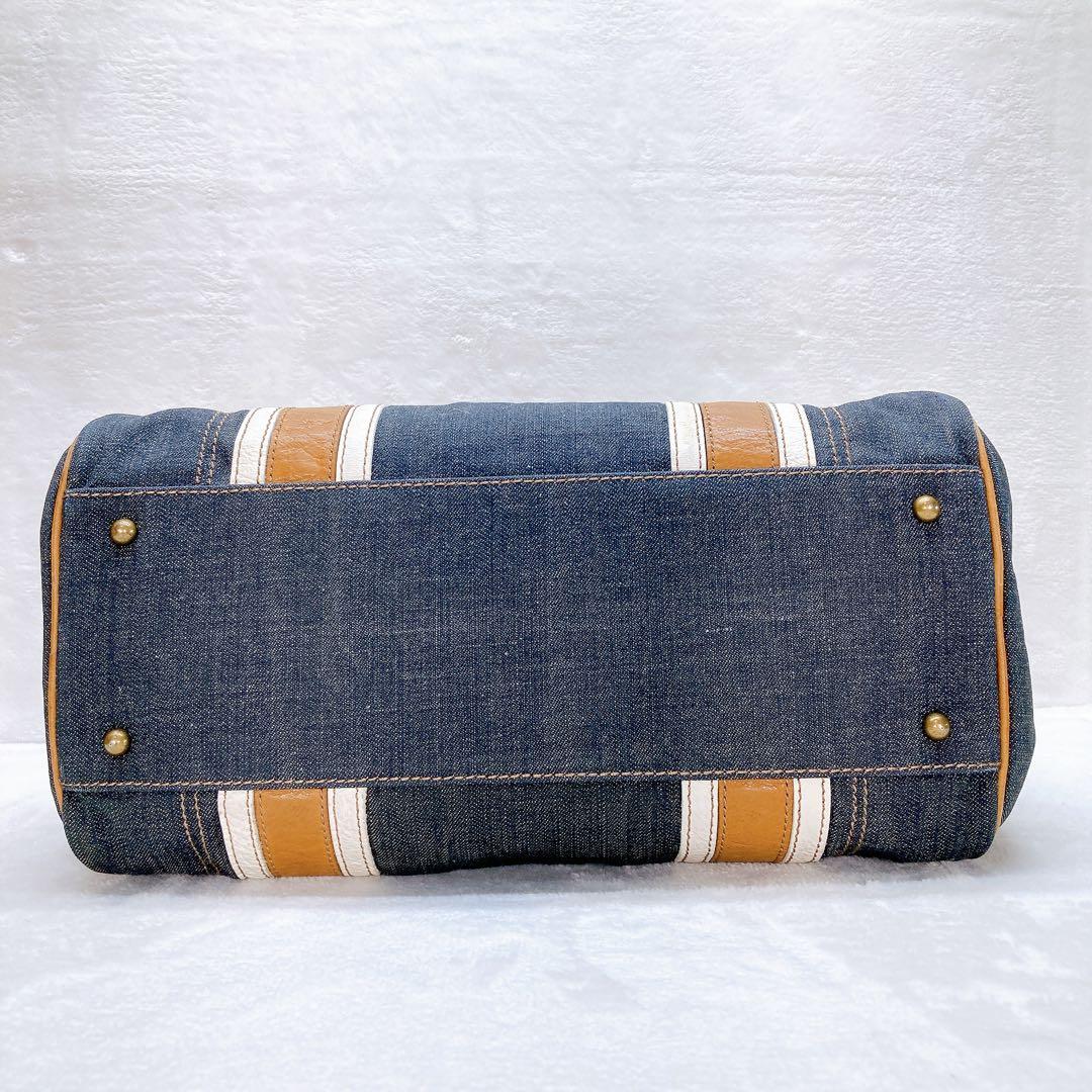 ✨激レア✨BURBERRY バーバリー 2wayミニボストン デニム ロゴ 金具