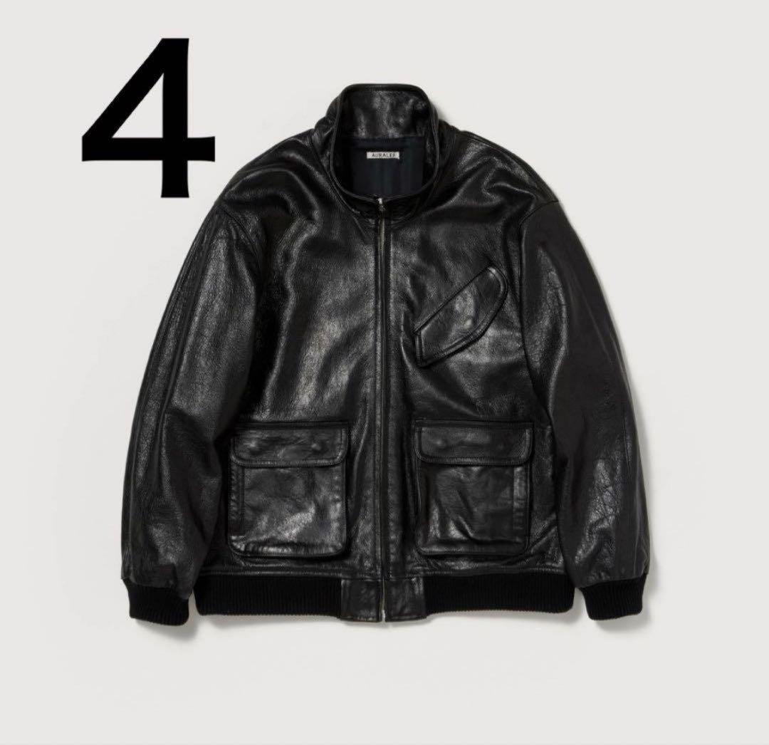 ジャケット・アウター AURALEE LAMB LEATHER ZIP BLOUSON 4 25AW