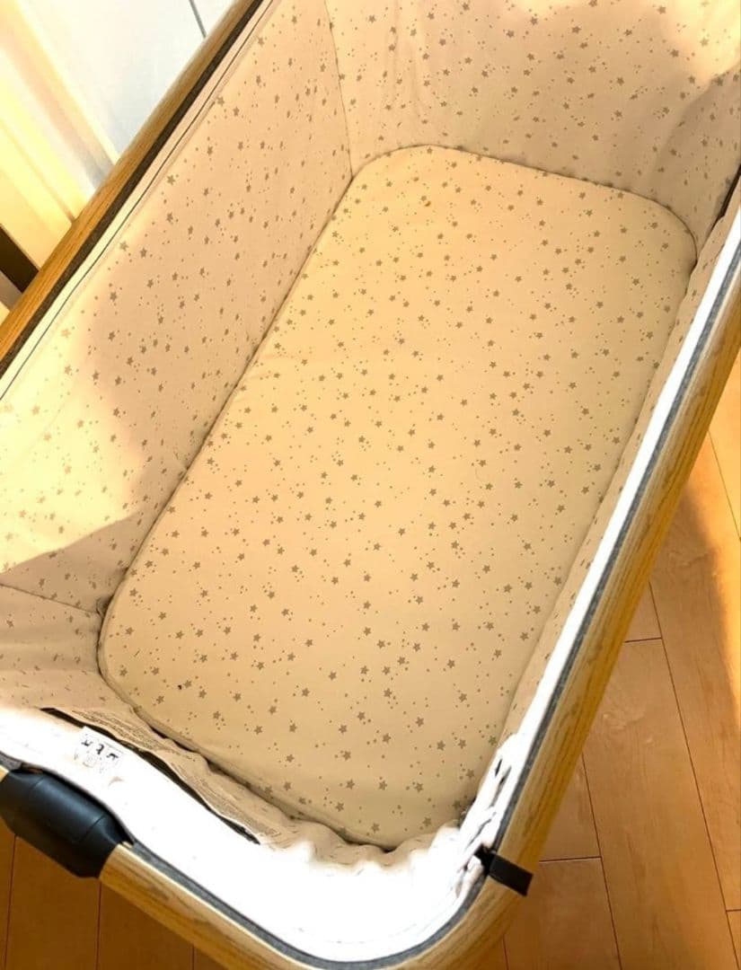 ベビーベッド HZDMJ グレー 折りたたみ　移動式