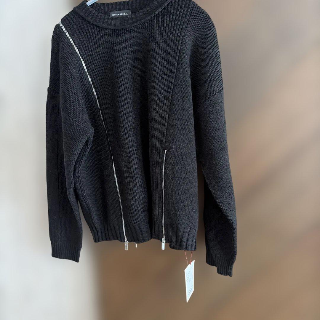 MAISON SPECIAL ロングファスナーニット