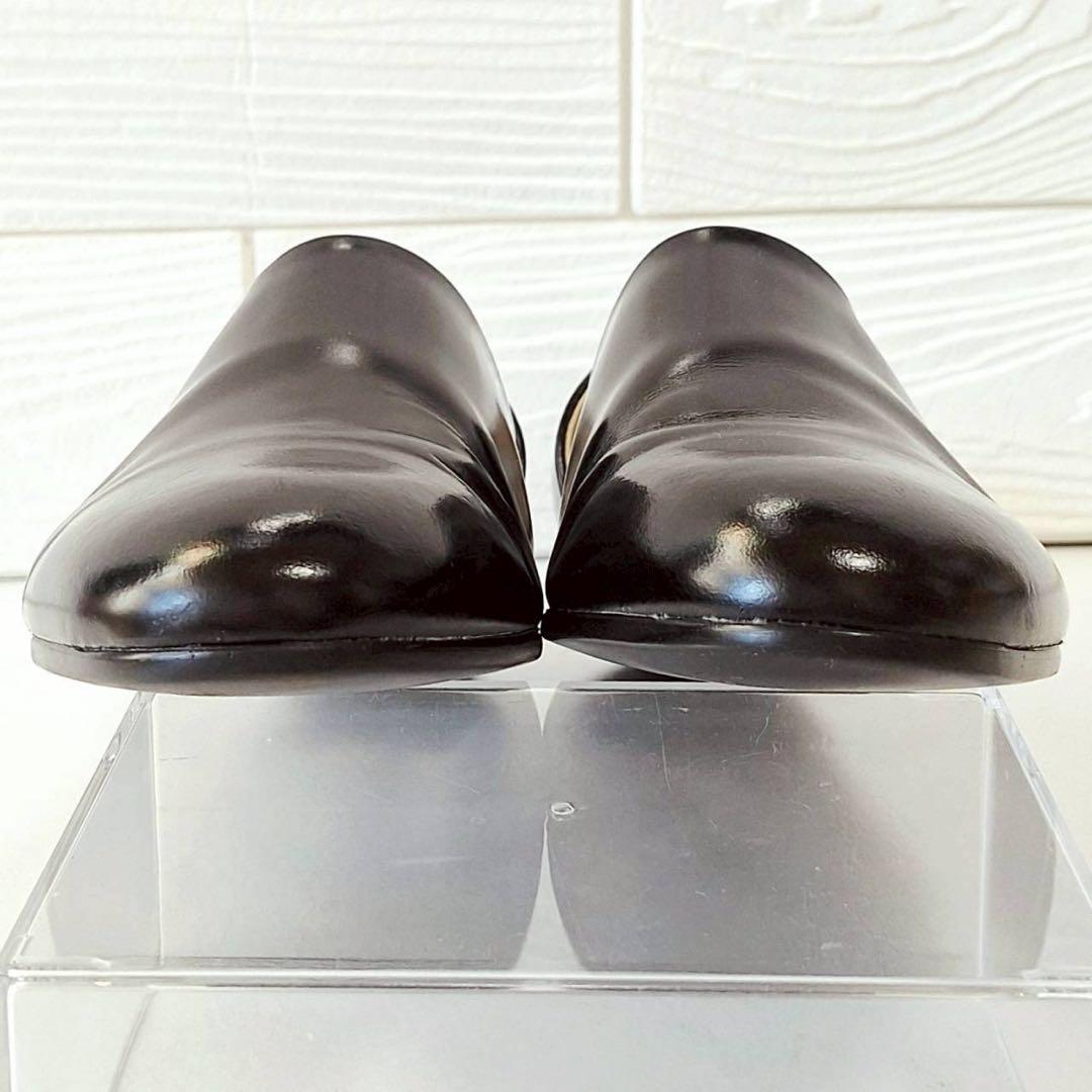 B2080【美品】ハルタ spock レザーローファー 25.5 EE 黒