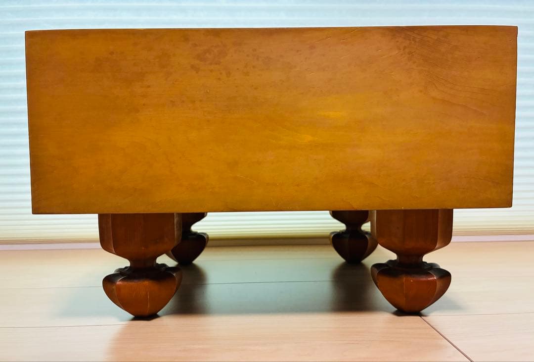 天然木製囲碁盤セット【脚付・へそ有・カバー付】