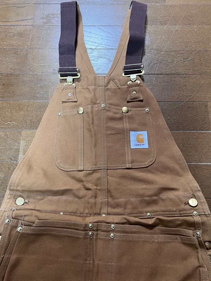 80s carhartt オーバーオール　エプロン付き　デッドストック　USA製