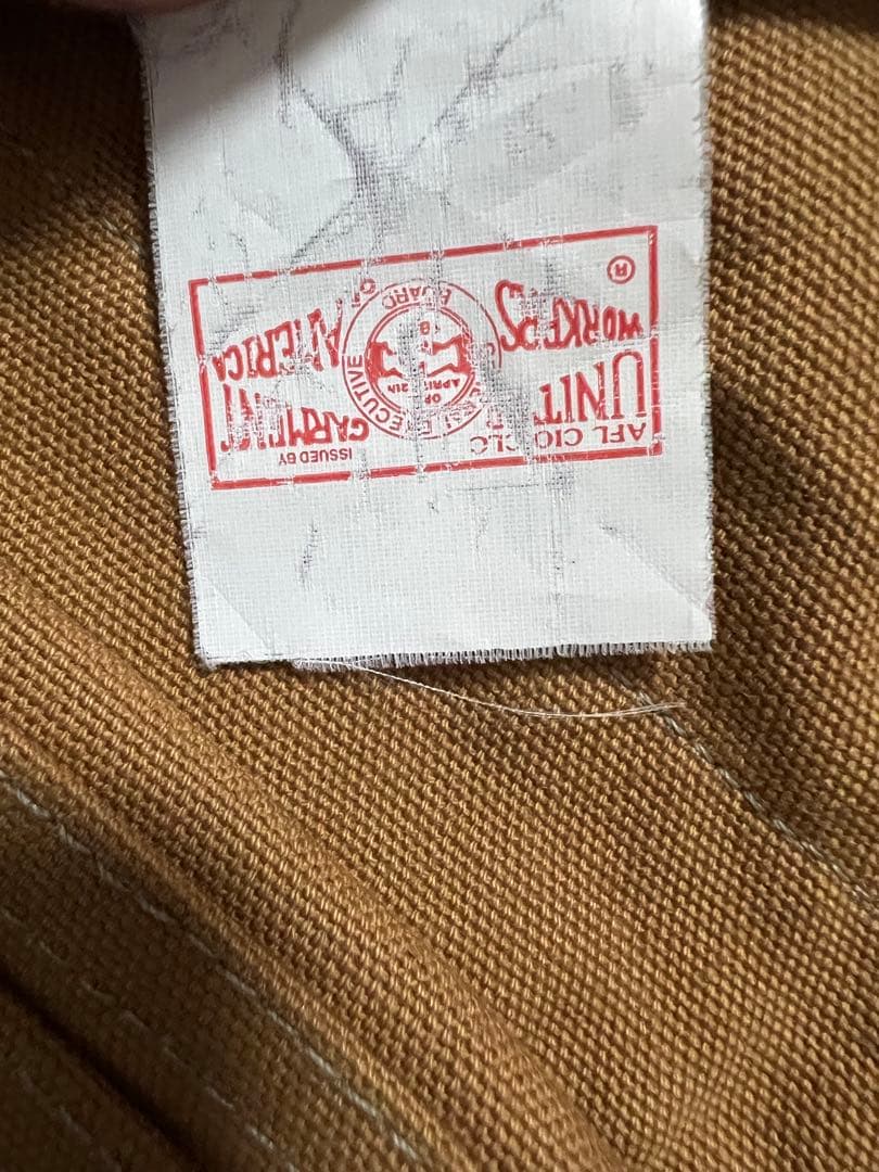 80s carhartt オーバーオール　エプロン付き　デッドストック　USA製