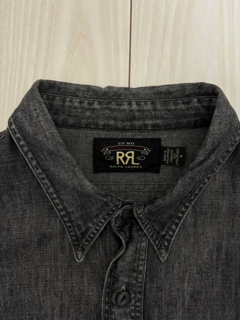 ダブルアールエル　ブラックシャンブレー【M】