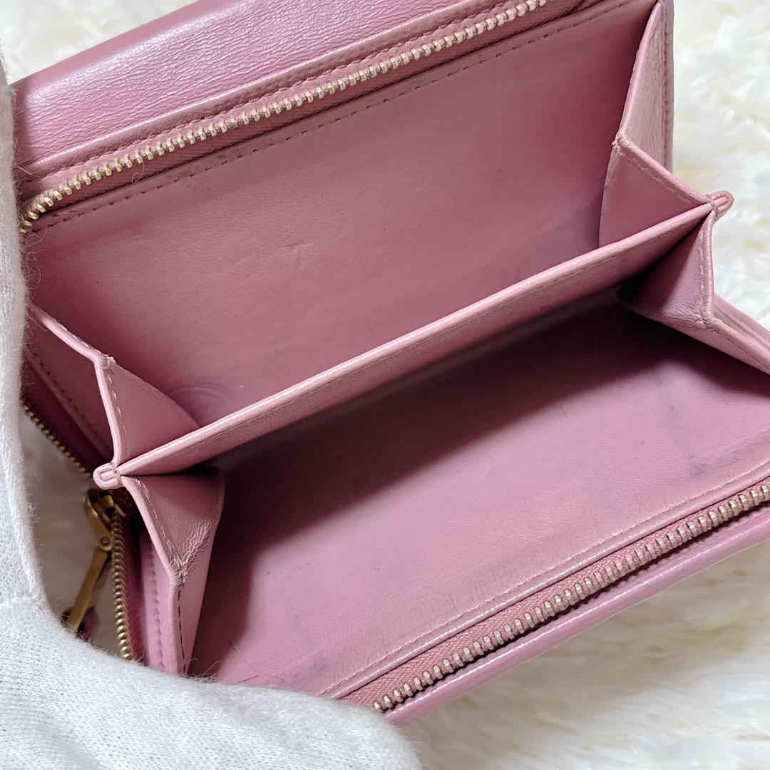 ミュウミュウ♡マテラッセ 折り財布 コンパクト ピンク RFID