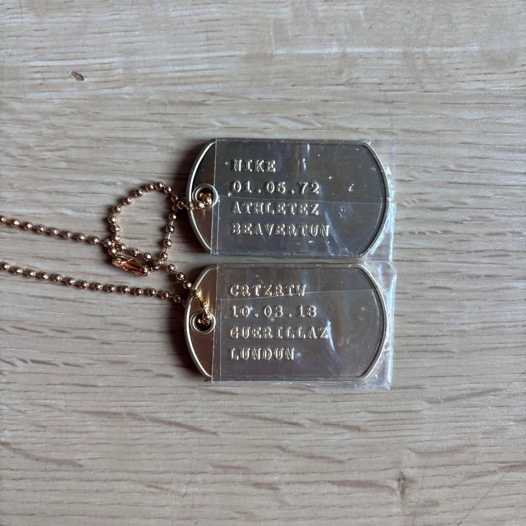 corteiz ドットタグ ネックレス 金 ゴールド チャーム