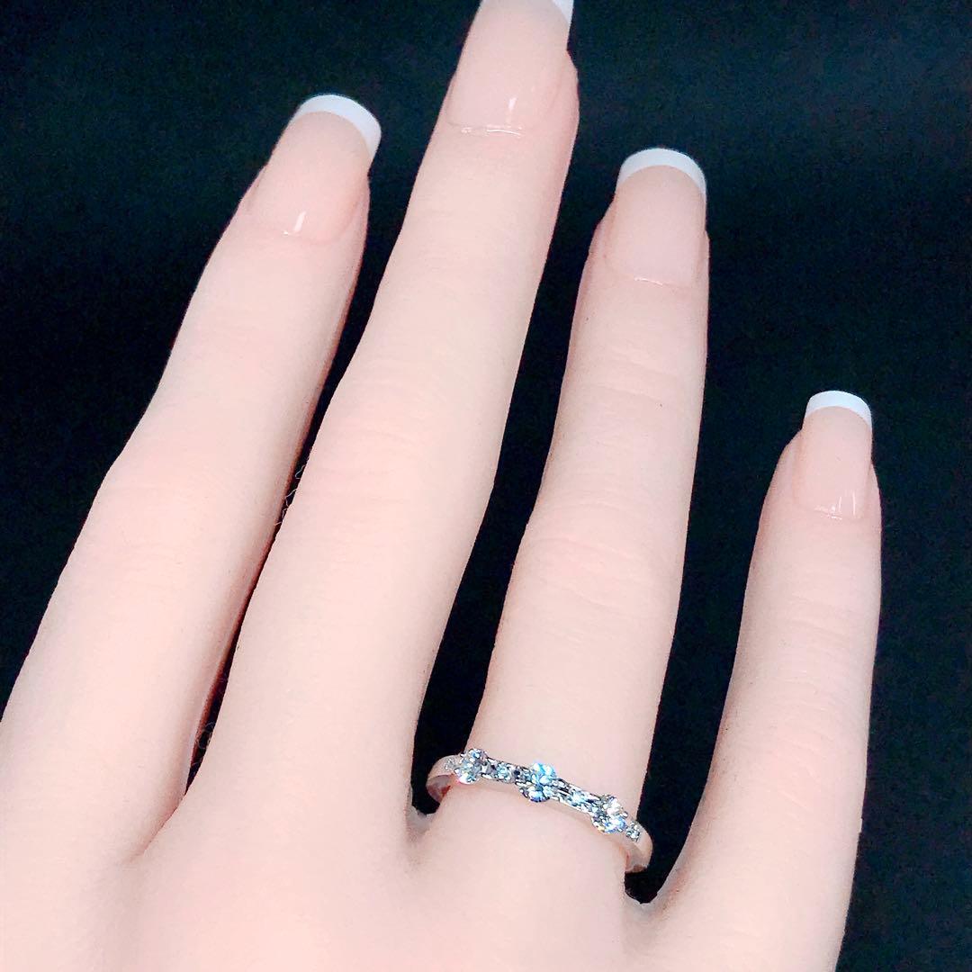 0.30ct ロイヤルアッシャー ダイヤモンドリング PT900 エタニティ