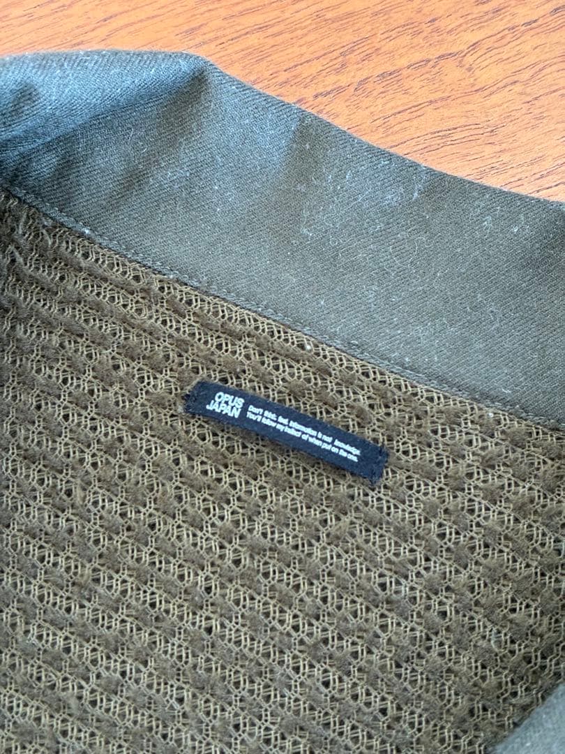 OPUS JAPAN Octa shirt ウール シャツ カーキ