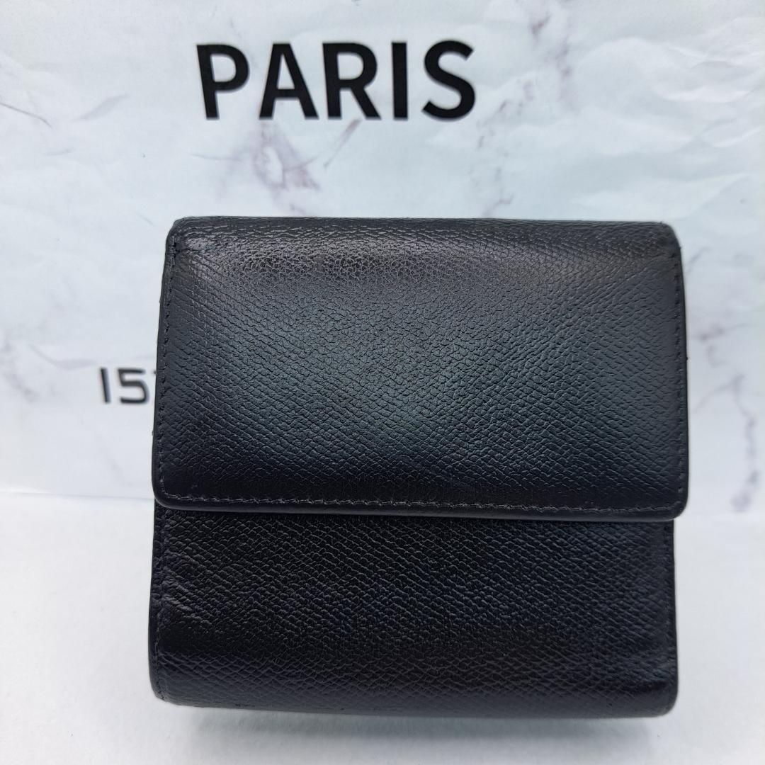 CHANEL　ココボタン　ブラック　三つ折り財布　財布