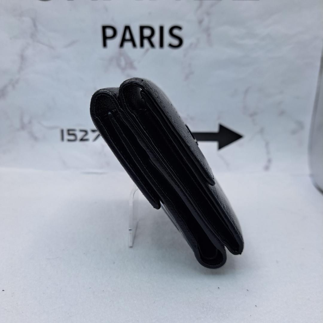 CHANEL　ココボタン　ブラック　三つ折り財布　財布